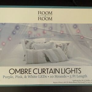 Elegant Purple and Pink Ombre Curtain lights for a Stylish Touch